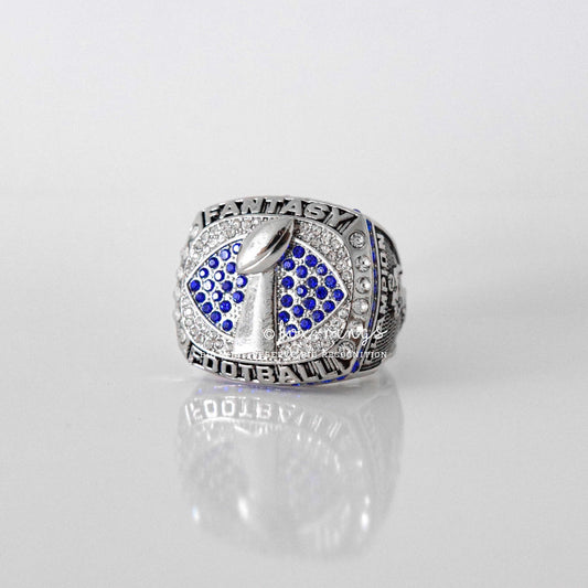 Fantasy Football League (2021) - Championship Ring (Blue Stone) - Fox - Rings