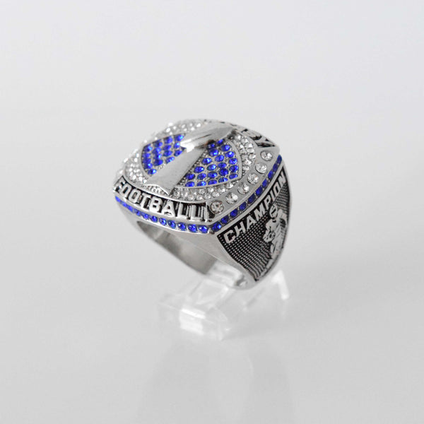 Fantasy Football League (2021) - CUSTOM NAME Championship Ring (Blue Stone)