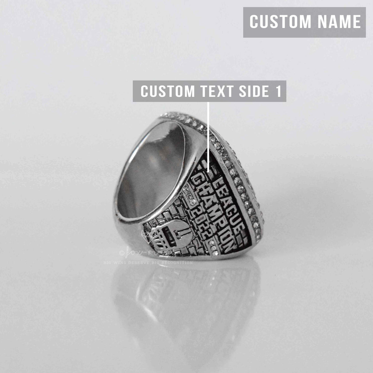 2023 Fantasy League Champion (Elite Design) CUSTOM NAME - FoxRings Exclusive - FFL Football Championship Ring - Fox - Rings