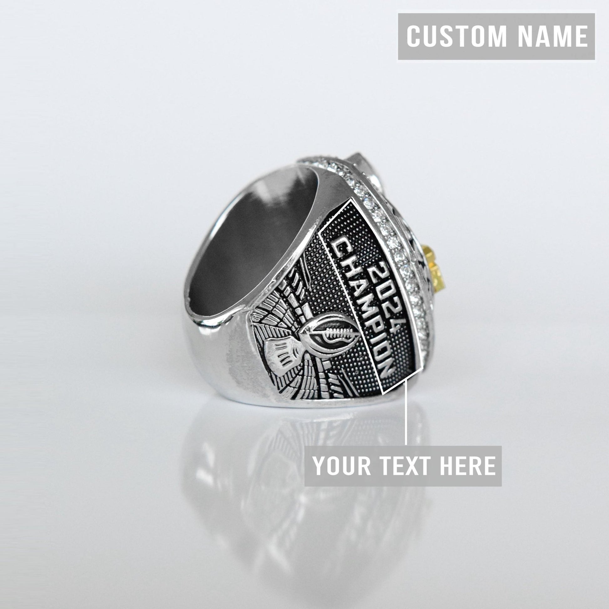 2024 Fantasy League Champion (Dynasty Champ) CUSTOM NAME (2 Custom Sides) - FoxRings Exclusive - FFL Football Championship Ring - Fox - Rings