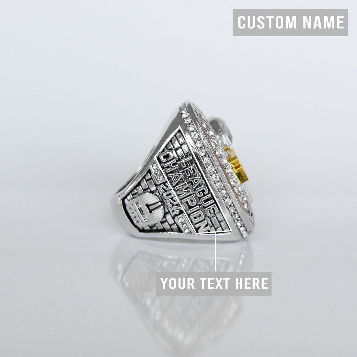 2024 Fantasy League Champion (Elite Design) CUSTOM NAME - FoxRings Exclusive - FFL Football Championship Ring - Fox - Rings