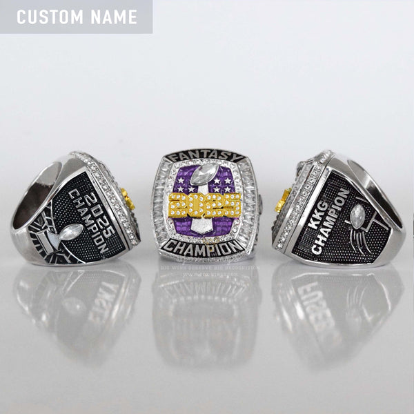 Flagship 2025 Fantasy League Champion CUSTOM NAME - FoxRings Exclusive - FFL Football Championship Ring