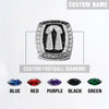 2 Time Fantasy League Champion CUSTOM NAME (2 Custom Sides and Football Diamond)- FoxRings Exclusive - Back to Back FFL Football Championship Ring
