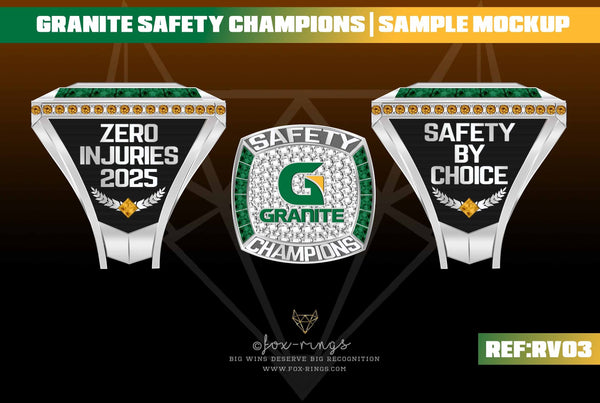 Granite Construction Safety Champions - 2026 Ring Order (7 Rings)