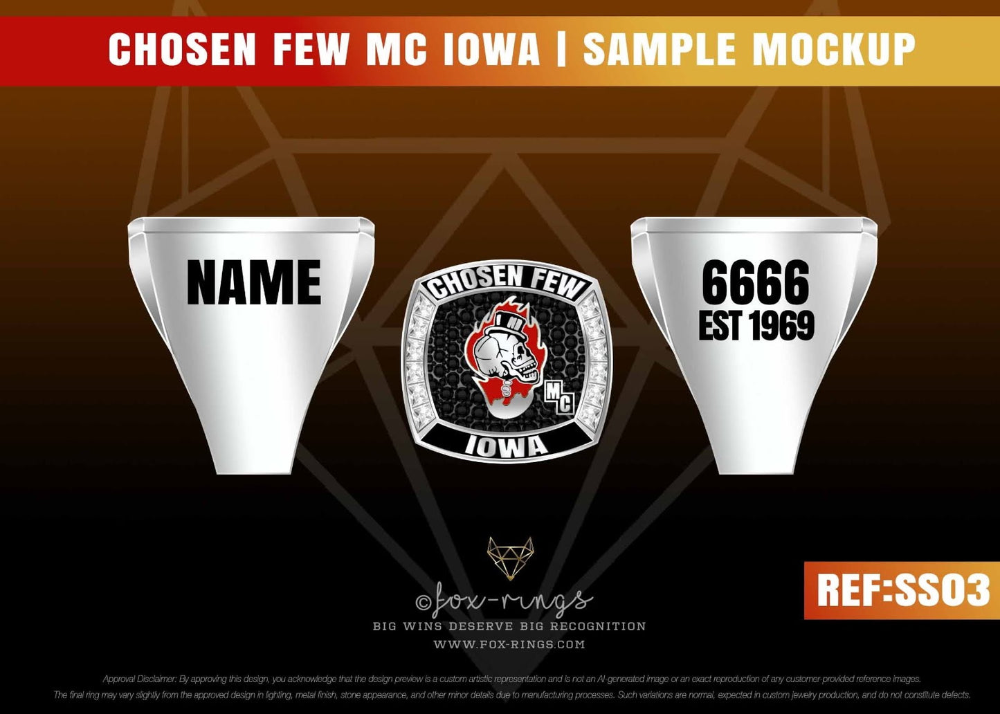 Chosen Few Iowa MC - 2026 Ring Order