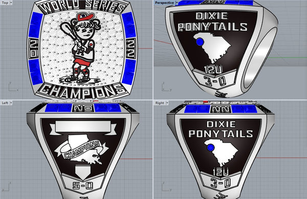 Dixie Angels State Champions - 2026 Ring Order