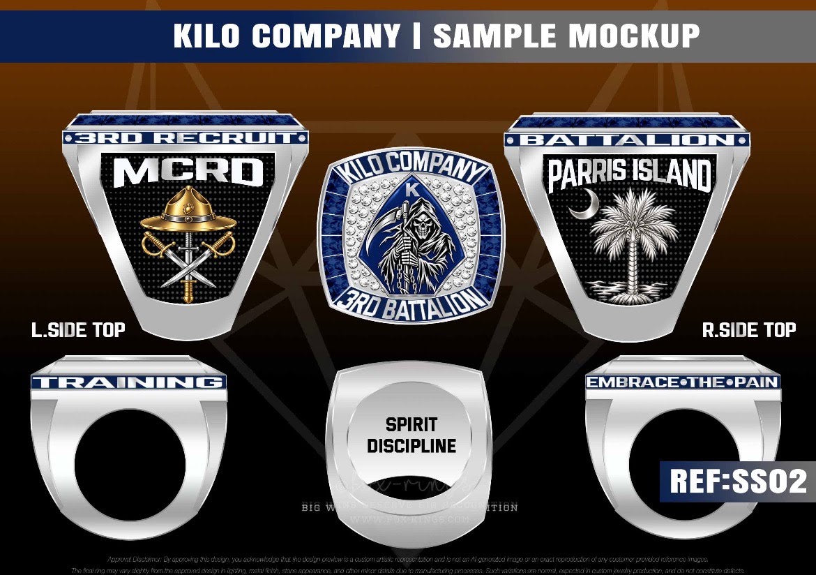 Kilo Company 3rd Battalion Rings - 2026 Ring Order