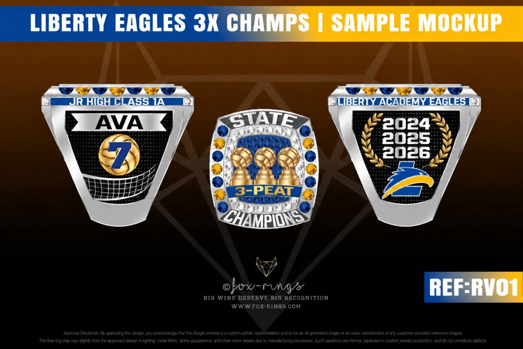 Liberty Eagles 3X Champs - 2026 Ring Order