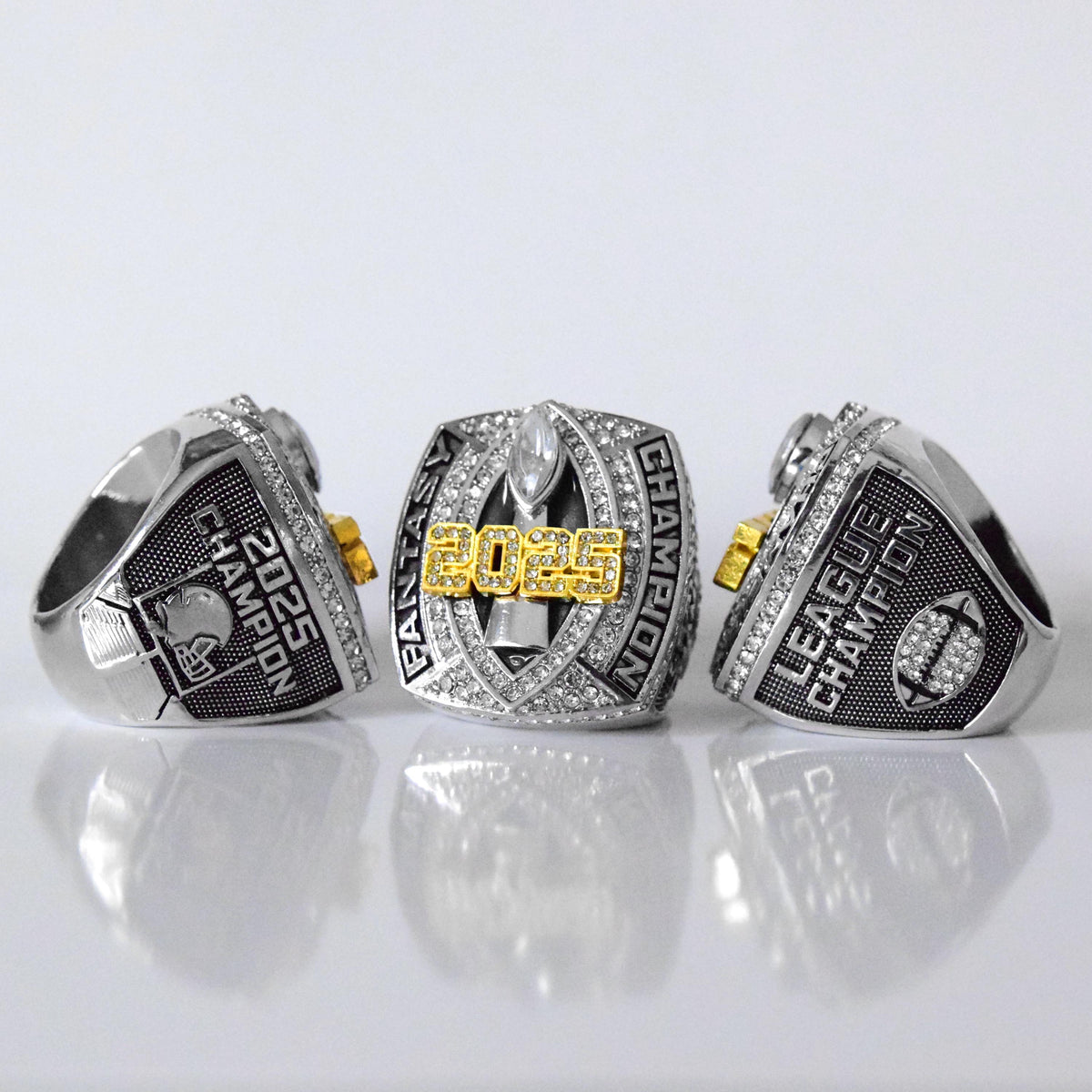Fantasy 2025 GRIDIRON League Champion - FoxRings Exclusive - FFL Football Championship Ring