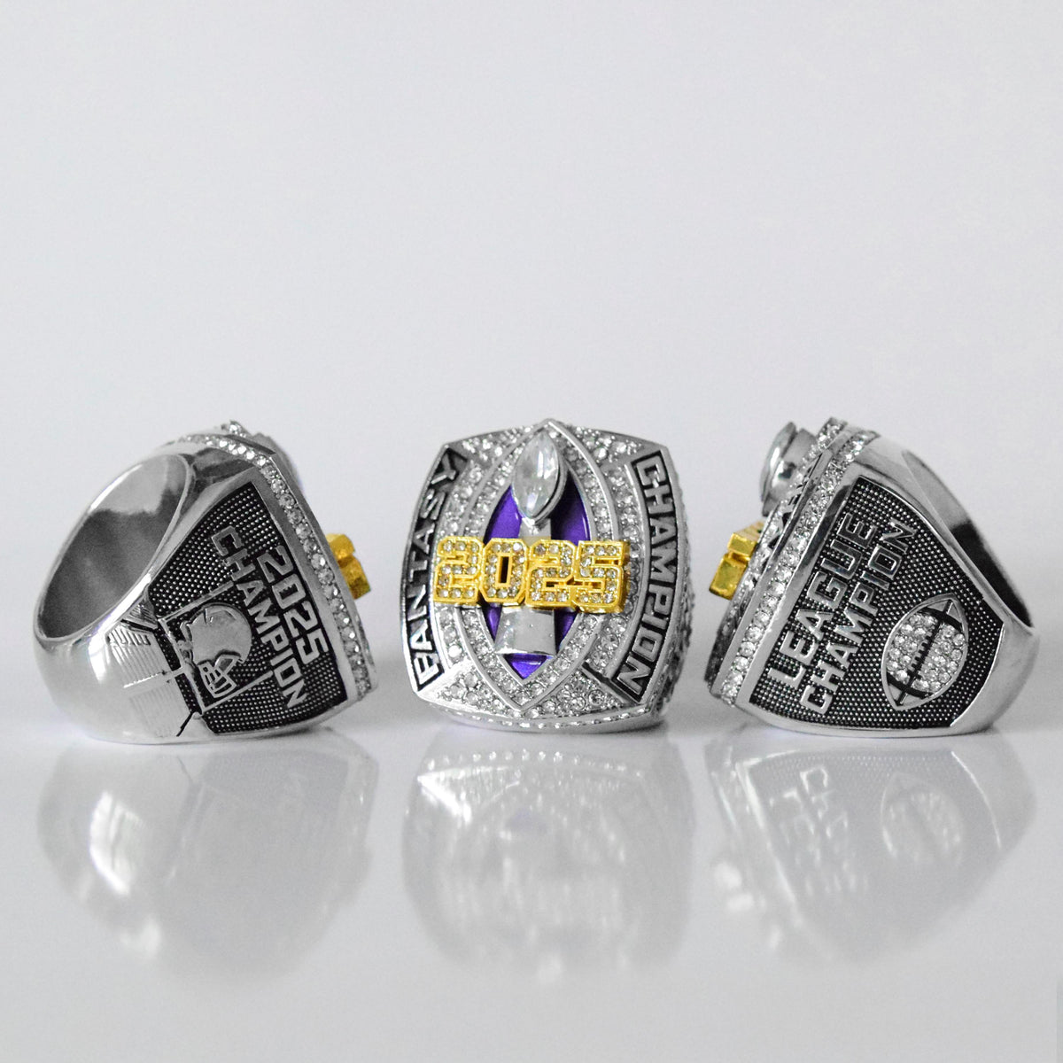 Fantasy 2025 GRIDIRON League Champion - FoxRings Exclusive - FFL Football Championship Ring