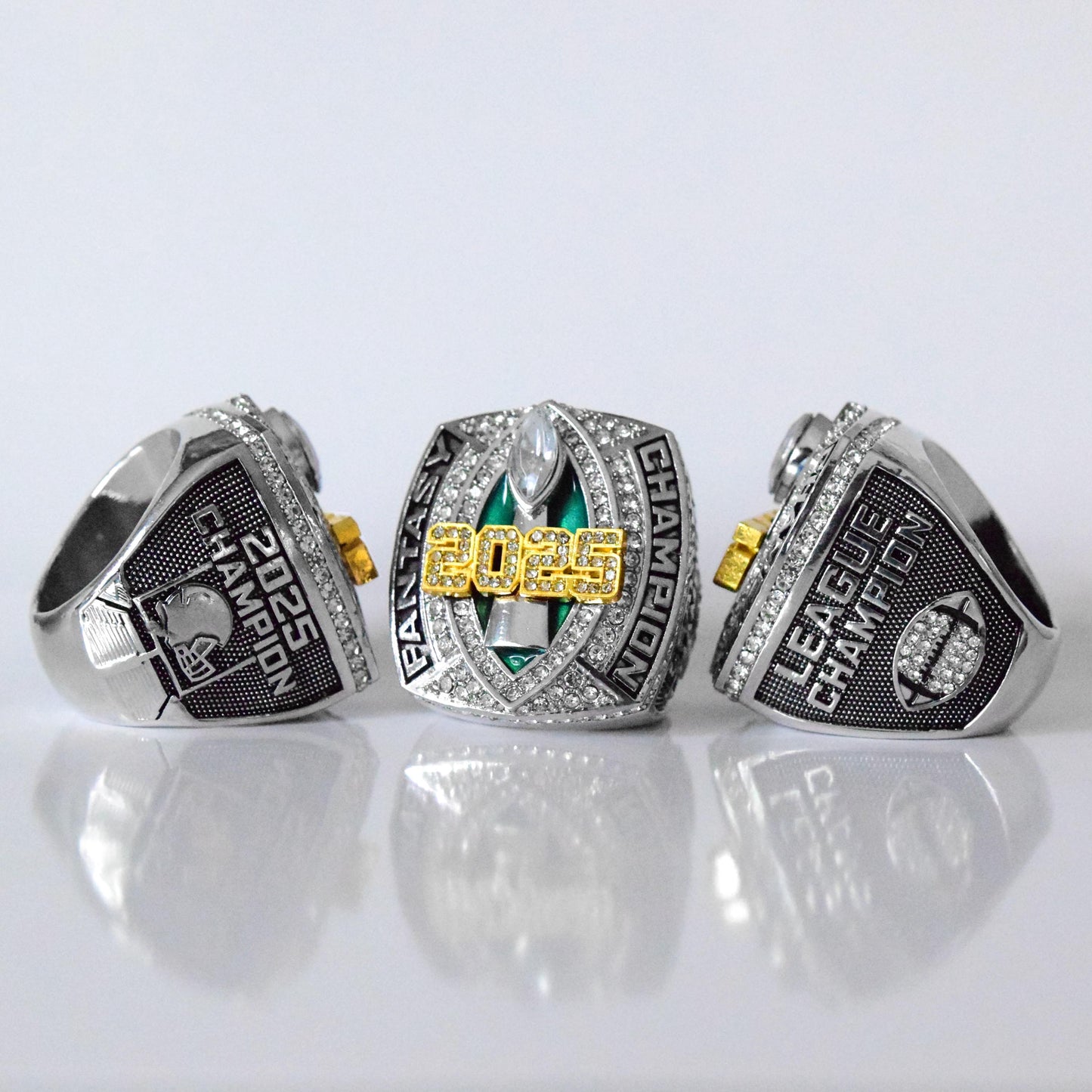 Fantasy 2025 GRIDIRON League Champion - FoxRings Exclusive - FFL Football Championship Ring