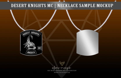 Desert Knights MC Pendant - Motorcycle Club Pendant / Necklace