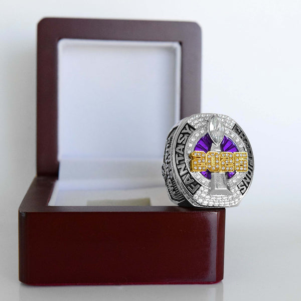 2026 Fantasy League Champion (Dynasty Champ) CUSTOM NAME (2 Custom Sides) - FoxRings Exclusive - FFL Football Championship Ring