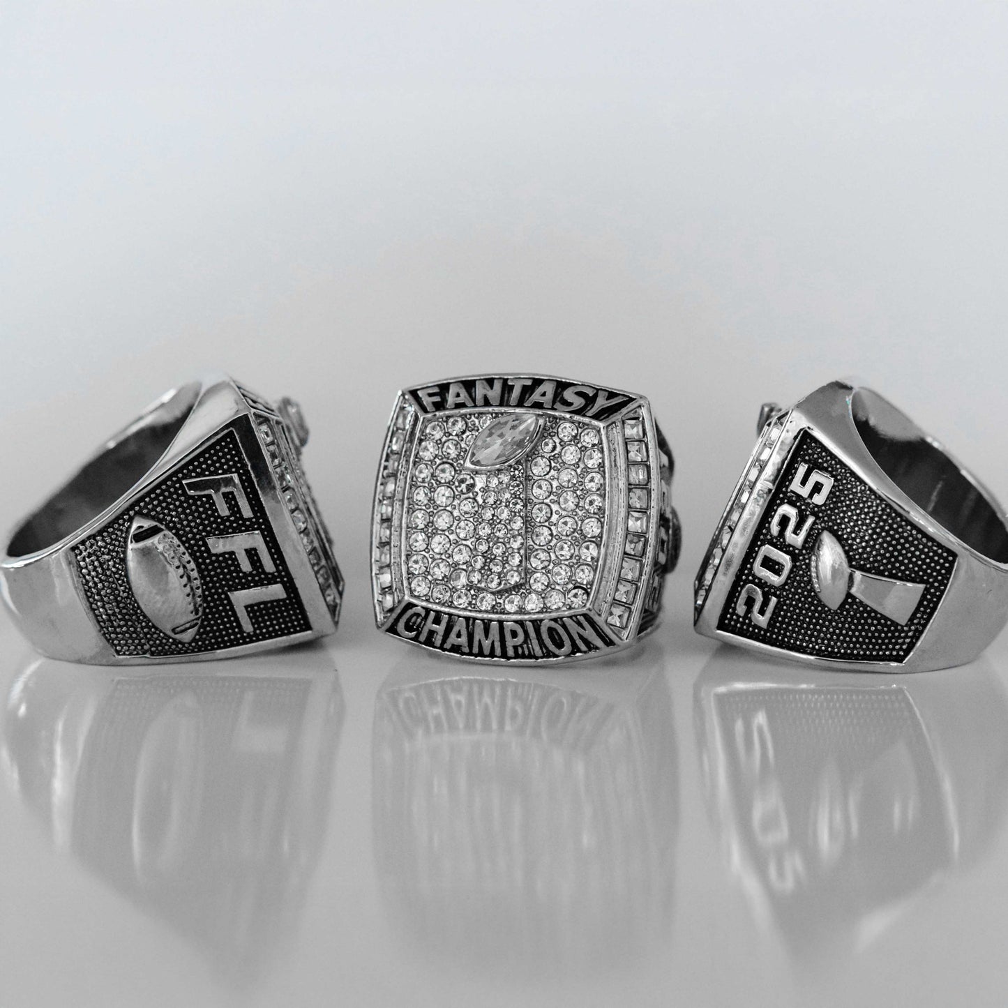 PREMIUM FFL - Fantasy Football League (2025) - CUSTOM NAME Championship Ring