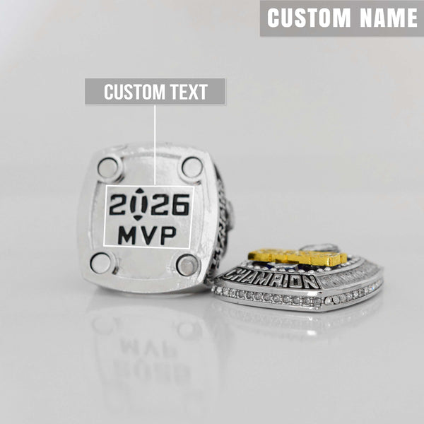 Flagship 2026 Fantasy League Champion CUSTOM NAME (2 Sides and Inside) - FoxRings Exclusive - FFL Football Championship Ring