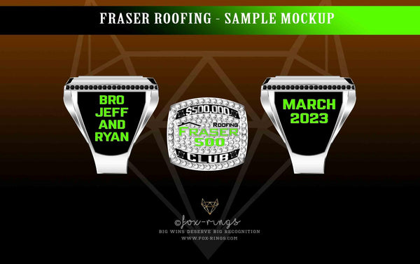 Fraser Roofing - 2026 Ring Order (3 Rings)