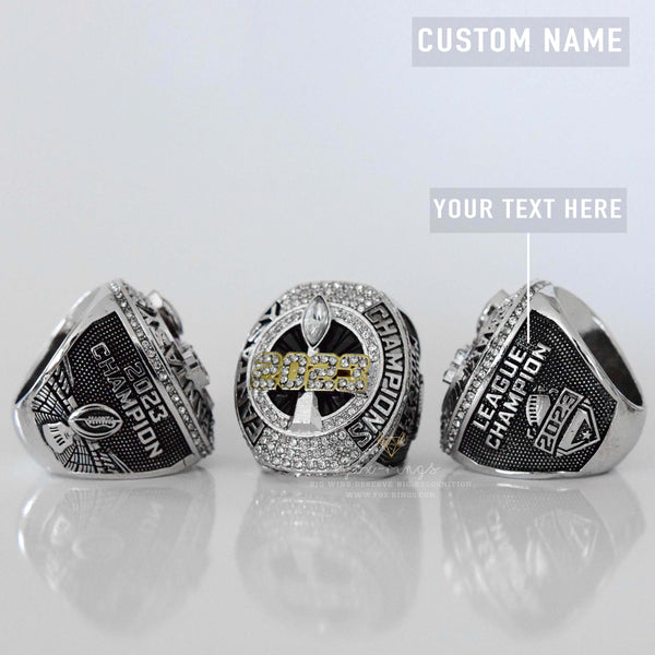 Fantasy 2023 League Champion (Dynasty Champ) CUSTOM NAME - FoxRings Exclusive - FFL Football Championship Ring