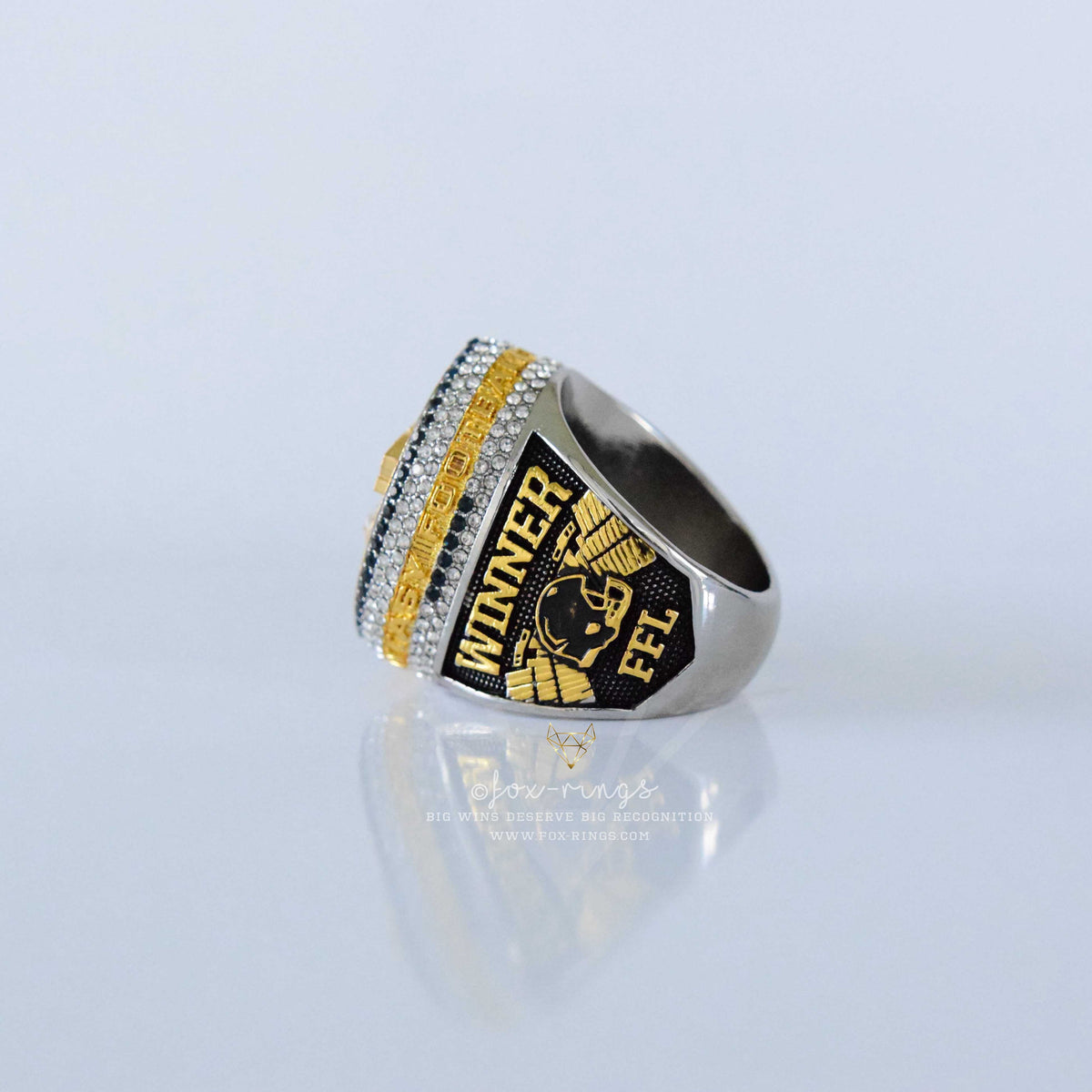 Fantasy Football League (2025) - Championship Ring (Football Helmets Design)