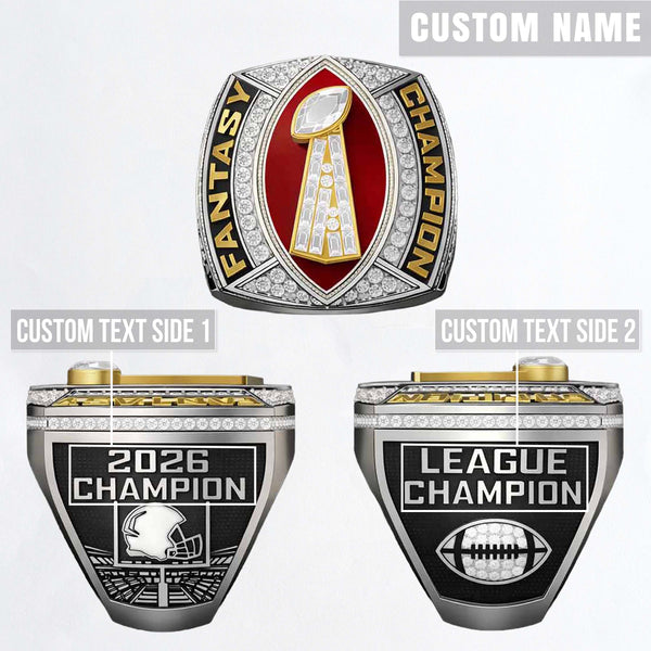 Fantasy LEGACY League Champion - CUSTOM NAME (2 Custom Sides) - FoxRings Exclusive FFL Football