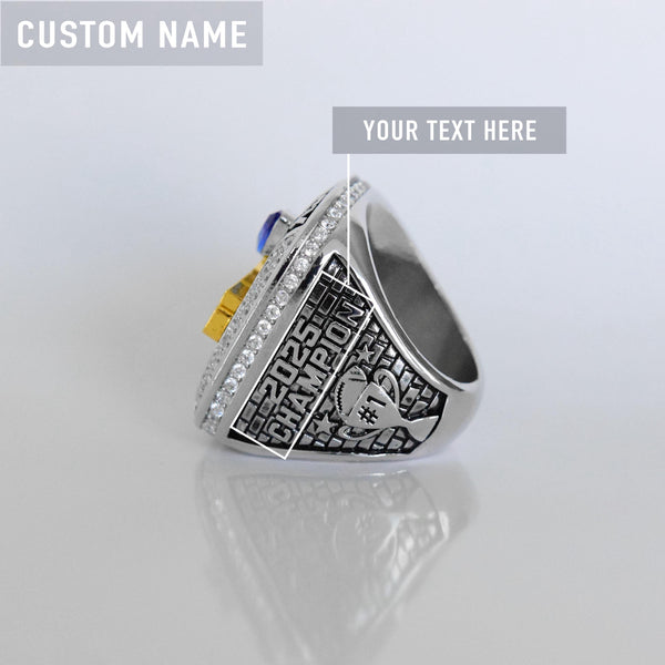 2025 Fantasy League Champion (Elite Design) Championship Ring CUSTOM NAME (2 Custom Sides) - FoxRings Exclusive FFL Football