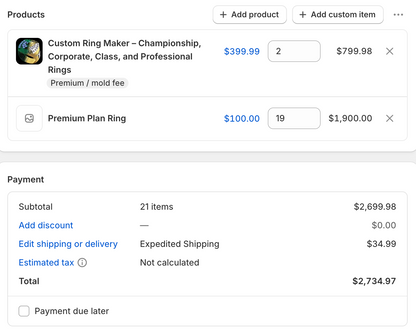 RISE N GRIND Rings (2 Projects) - 2026 Ring Order