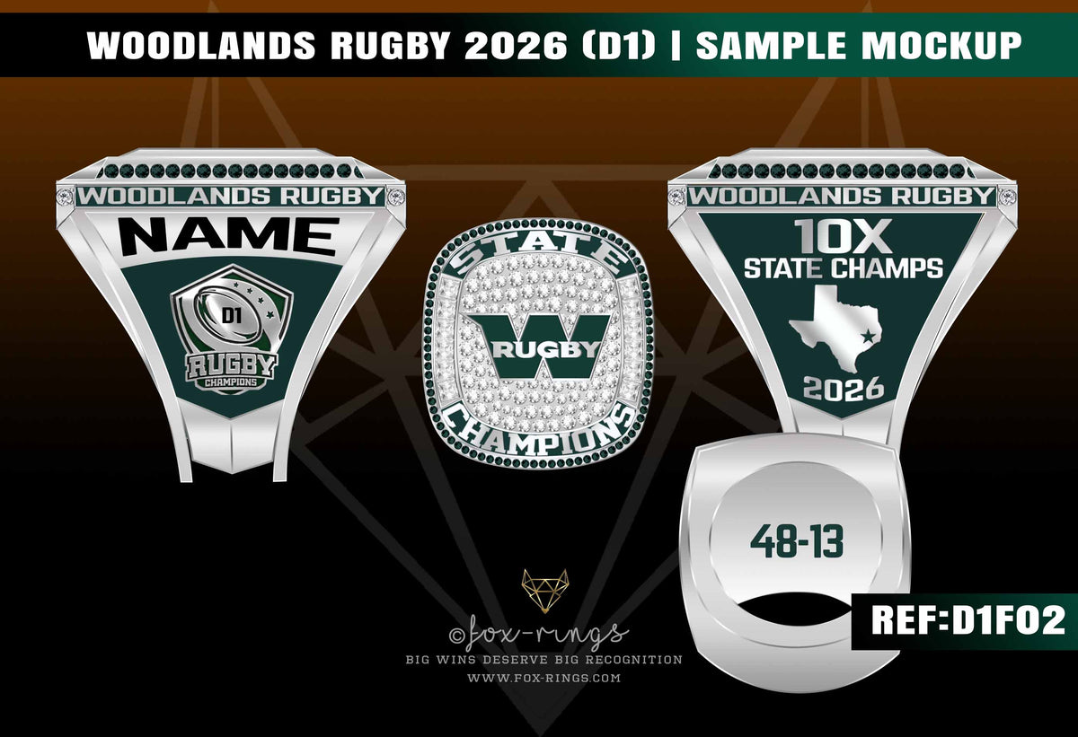 Woodlands Rugby 2026 Championship Ring