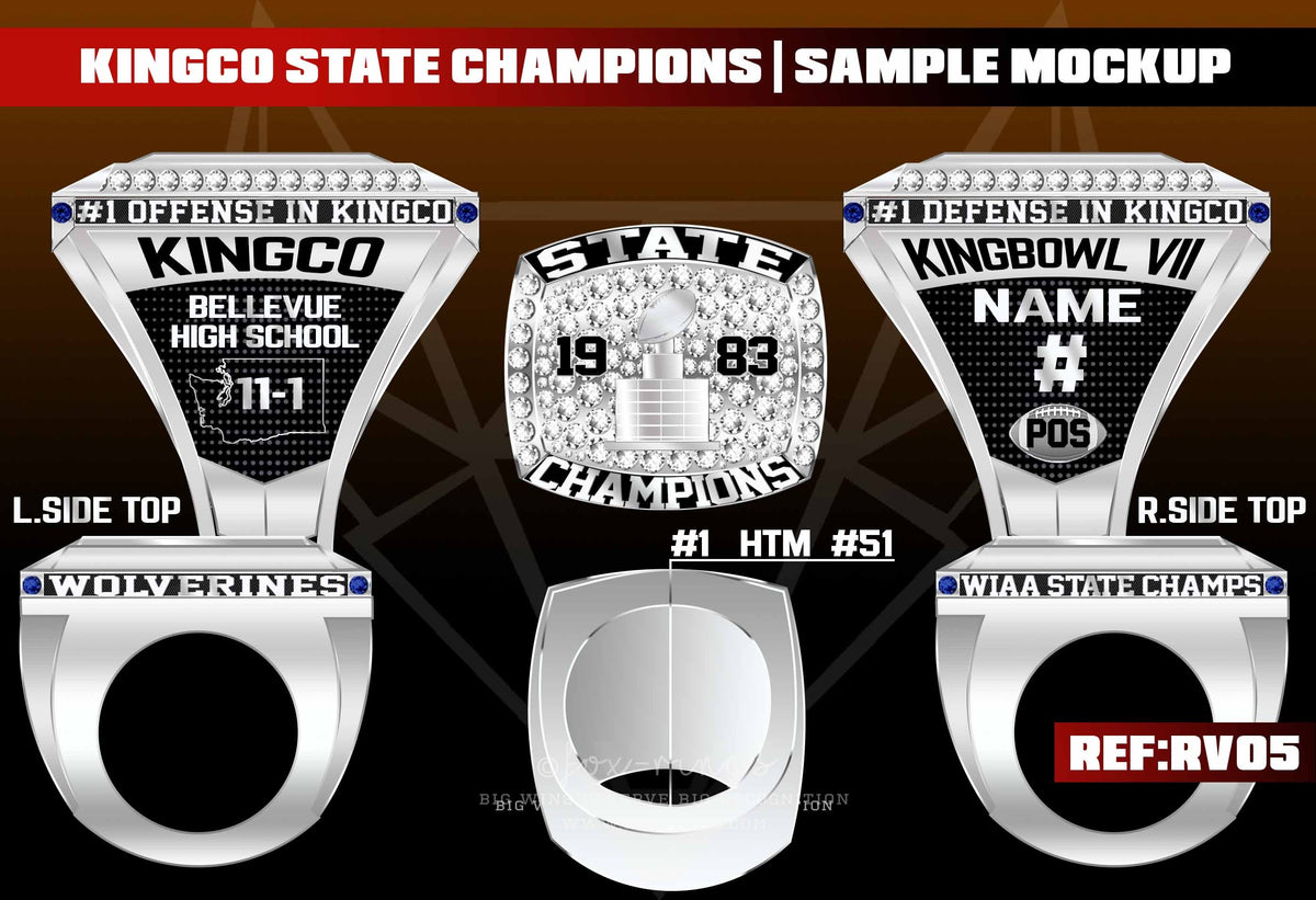 Kingco State 1983 Champions - Football Championship Ring