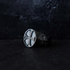 Black Cross Emblem Stainless Steel ring - Motorcycle Club Biker Ring - Fox - Rings