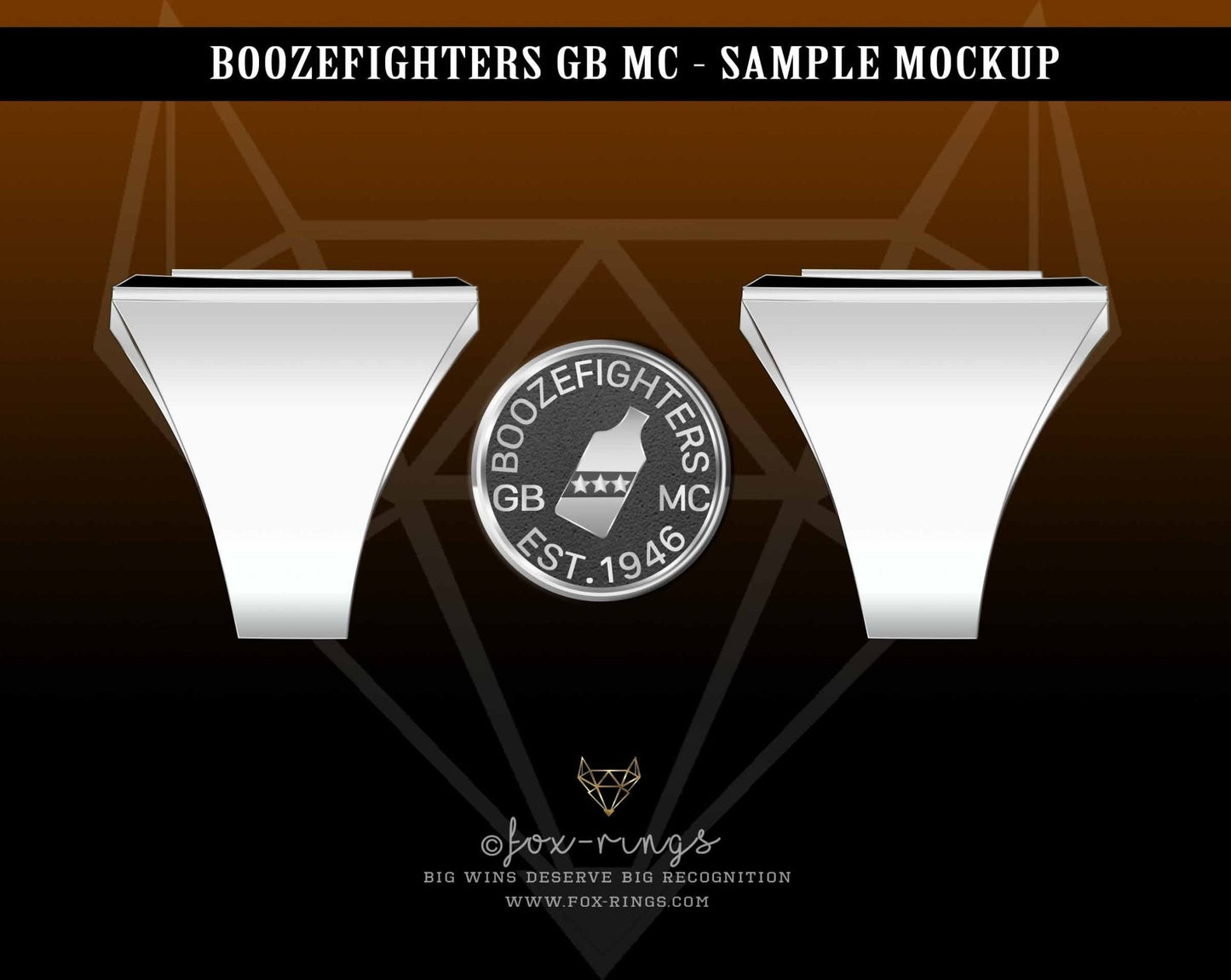 Boozefighters MC - Motorcycle Club Ring - Fox - Rings