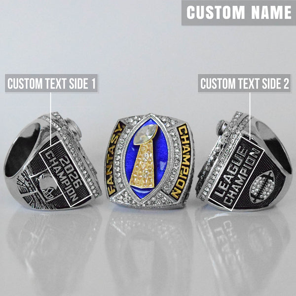 Fantasy LEGACY League Champion - CUSTOM NAME (2 Custom Sides) - FoxRings Exclusive FFL Football