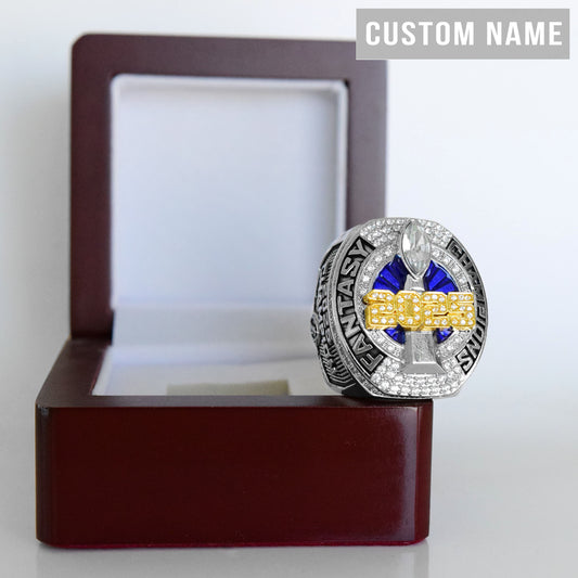 Fantasy 2025 League Champion (Dynasty Champ) CUSTOM NAME - FoxRings Exclusive - FFL Football Championship Ring
