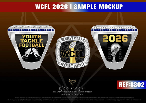 WCFL Tackle Football Rings - 2026 Ring Order