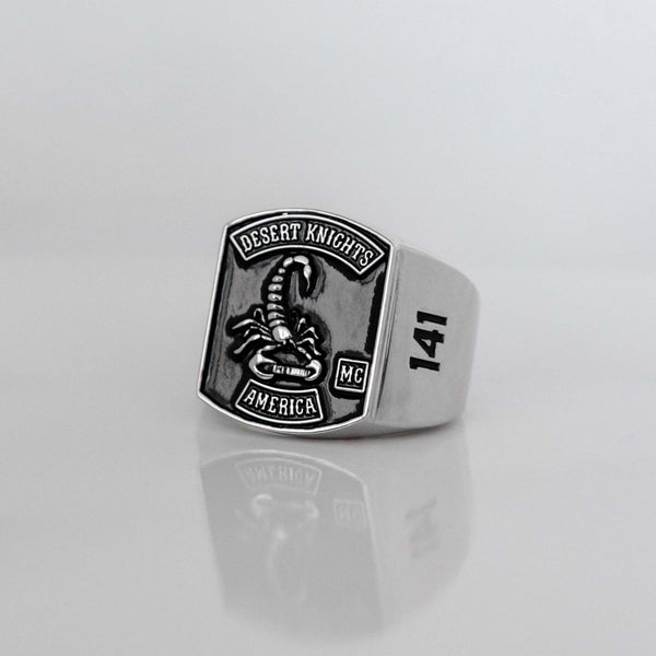 Desert Knights MC - Motorcycle Club Ring - Fox - Rings