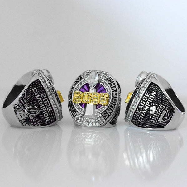 2026 Fantasy League Champion (Dynasty Champ) - FoxRings Exclusive - FFL Football Championship Ring