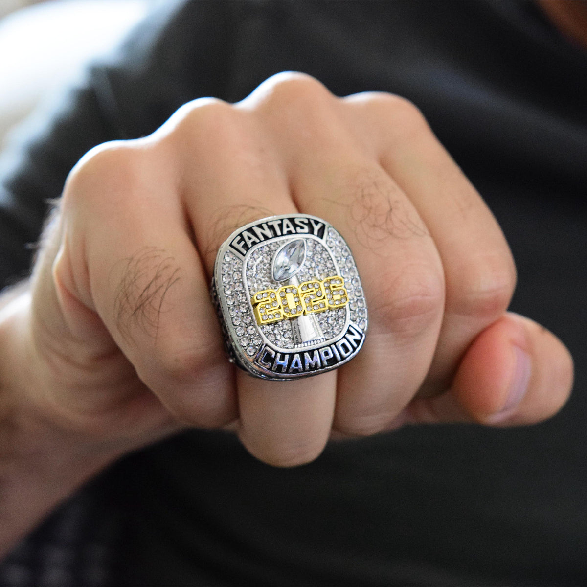 Fantasy 2026 League Champion (Elite Design) - FoxRings Exclusive - FFL Football Championship Ring