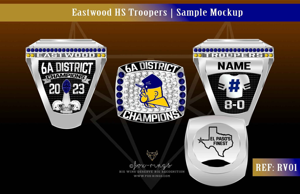 Eastwood Troopers 6A District Champions (2023) Championship Ring – Fox ...