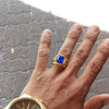 Elegant Golden Dragon Signet Rhinestone Ring (Stainless Steel) - Fox - Rings