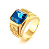 Elegant Golden Dragon Signet Rhinestone Ring (Stainless Steel) - Fox - Rings