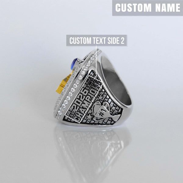 2026 Fantasy League Champion (Elite Design) Championship Ring CUSTOM NAME (2 Custom Sides) - FoxRings Exclusive FFL Football
