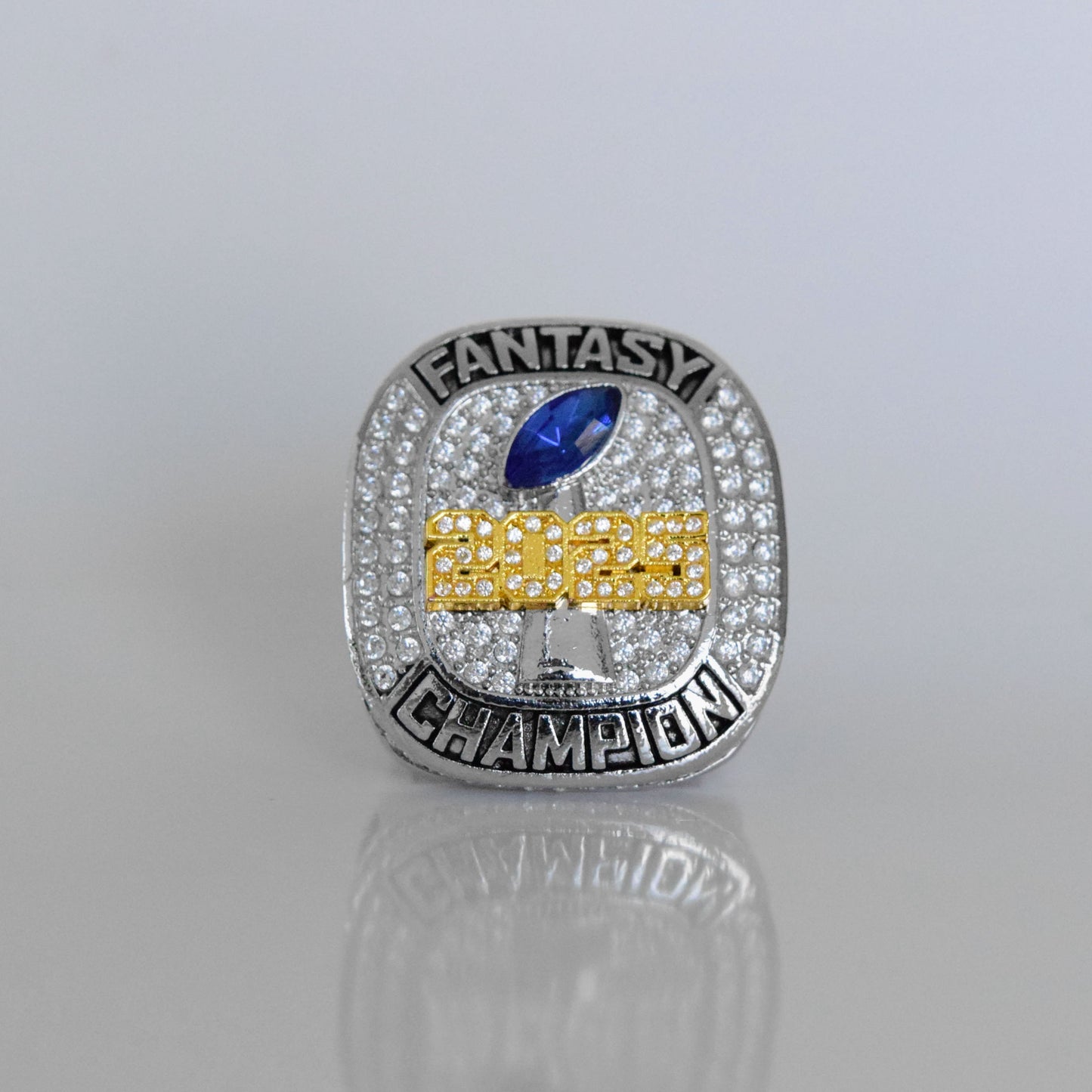 Fantasy 2025 League Champion (Elite Design) - FoxRings Exclusive - FFL Football Championship Ring