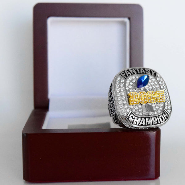 2026 Fantasy League Champion (Elite Design) Championship Ring CUSTOM NAME (2 Custom Sides) - FoxRings Exclusive FFL Football