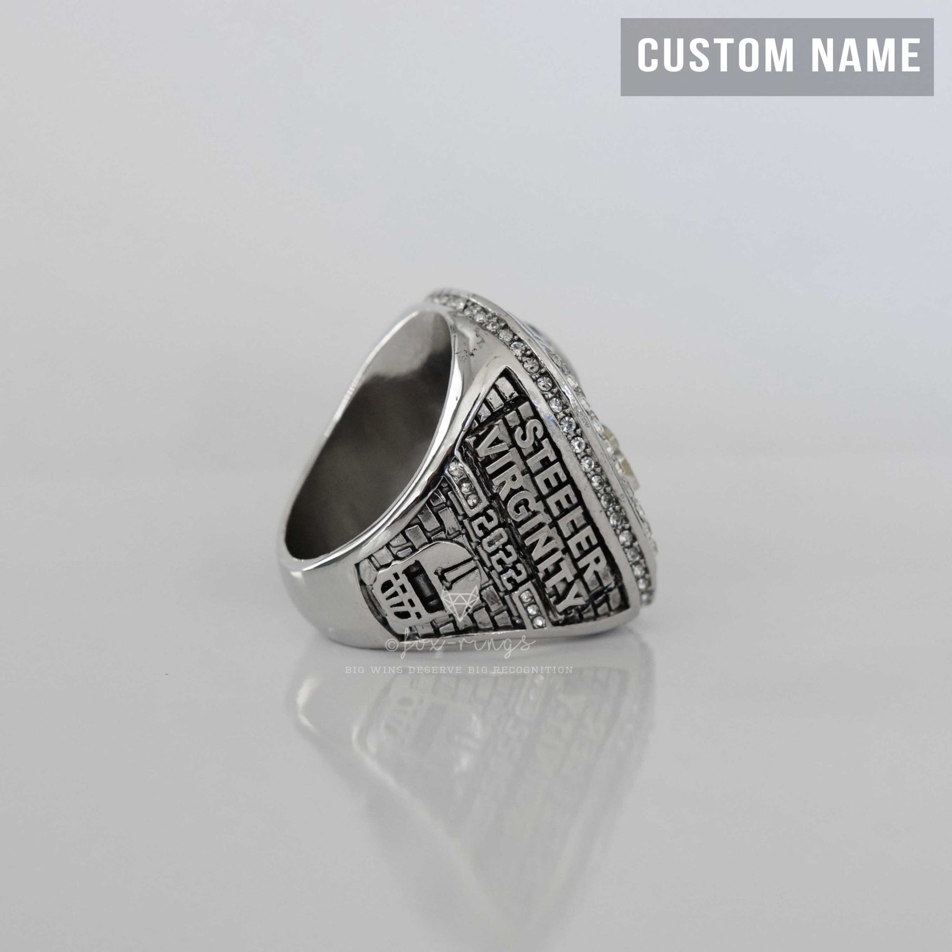 Fantasy 2022 League Champion (Elite Design) CUSTOM NAME - FoxRings Exclusive - FFL Football Championship Ring - Fox - Rings