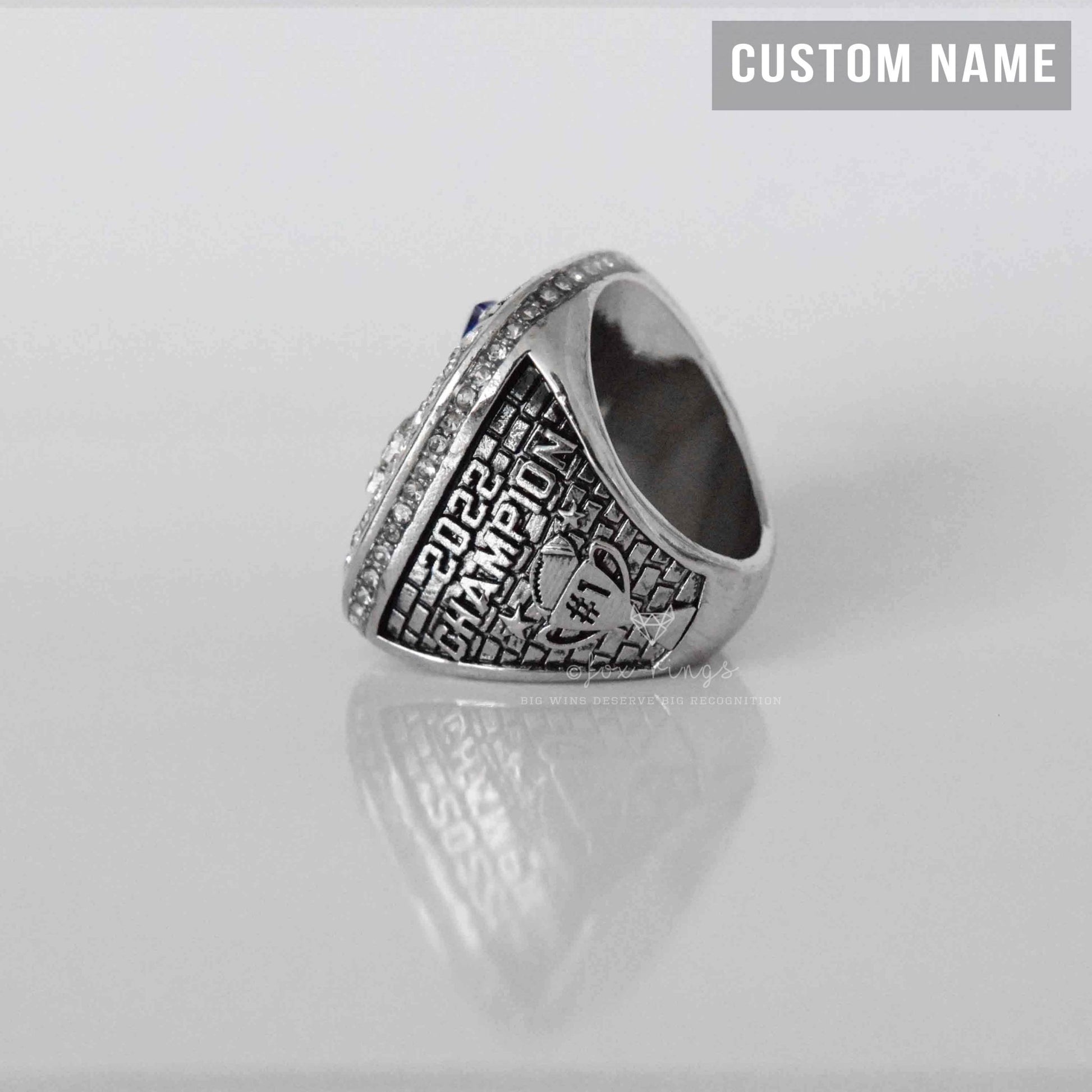Fantasy 2022 League Champion (Elite Design) CUSTOM NAME - FoxRings Exclusive - FFL Football Championship Ring - Fox - Rings