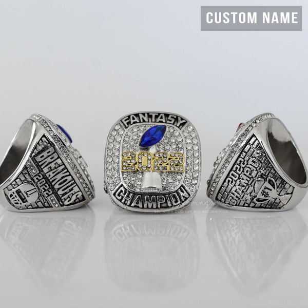 Fantasy 2022 League Champion (Elite Design) CUSTOM NAME - FoxRings Exclusive - FFL Football Championship Ring - Fox - Rings
