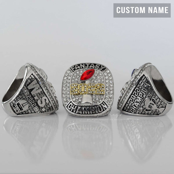 Fantasy 2022 League Champion (Elite Design) CUSTOM NAME - FoxRings Exclusive - FFL Football Championship Ring - Fox - Rings