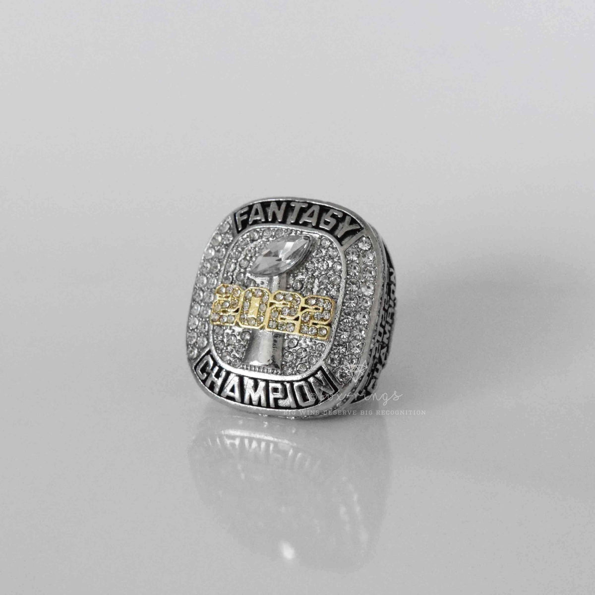 Fantasy 2022 League Champion (Elite Design) - FoxRings Exclusive - FFL Football Championship Ring - Fox - Rings