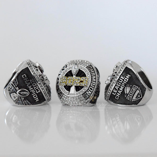 Fantasy 2023 League Champion (Dynasty Champ) CUSTOM NAME (2 Custom Sides) - FoxRings Exclusive - FFL Football Championship Ring - Fox - Rings