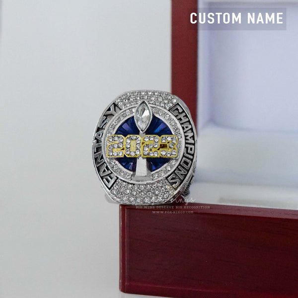 Fantasy 2023 League Champion (Dynasty Champ) CUSTOM NAME - FoxRings Exclusive - FFL Football Championship Ring - Fox - Rings
