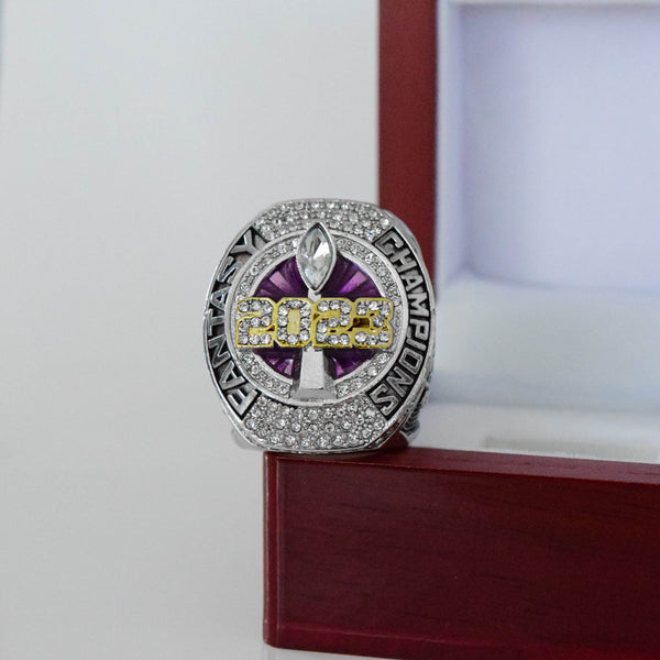 Fantasy 2023 League Champion (Dynasty Champ) - FoxRings Exclusive - FFL Football Championship Ring - Fox - Rings