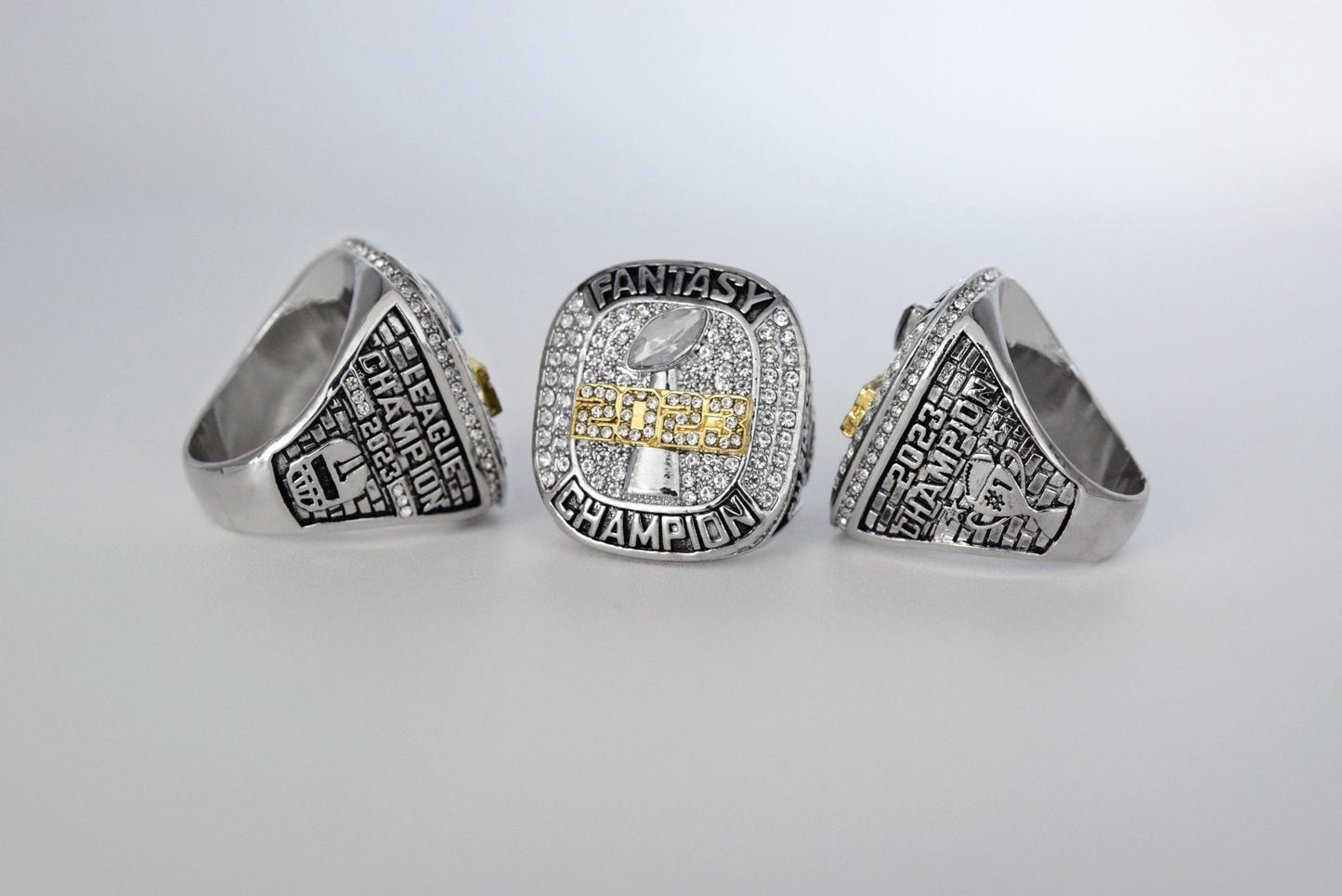 Fantasy 2023 League Champion (Elite Design) - FoxRings Exclusive - FFL Football Championship Ring - Fox - Rings